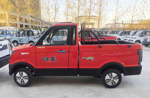 Camion de uz casnic cu un singur rând cu patru roți Camion pickup electric